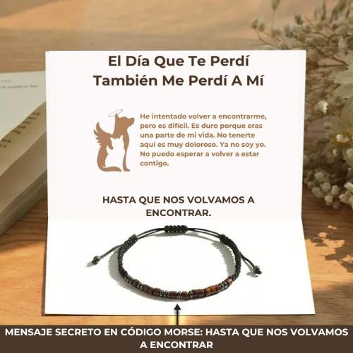 PULSERA CÓDIGO MORSE “EL DÍA QUE TE PERDÍ”- EN MEMORIA DE MIPERRO.