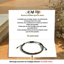 Cargar imagen en el visor de la galería, Pulsera de código Morse-TE AMO HIJO
