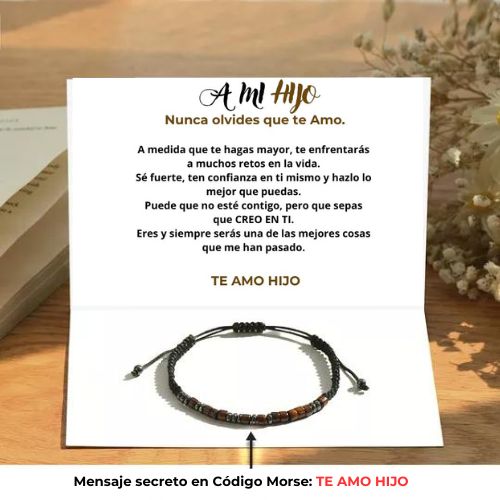 Pulsera de código Morse-TE AMO HIJO