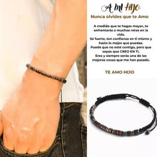 Cargar imagen en el visor de la galería, Pulsera de código Morse-TE AMO HIJO
