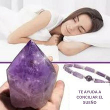 Cargar imagen en el visor de la galería, PULSERA DE PIEDRA NATURAL DE AMATISTA PARA LA CURAR LA ANSIEDAD
